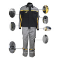 hotsale CVC oil water resistant fireproof jacket& pants for mining oil indusrty